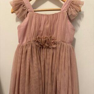 Popatu Flutter Sleeve Tulle Dress Size 3T